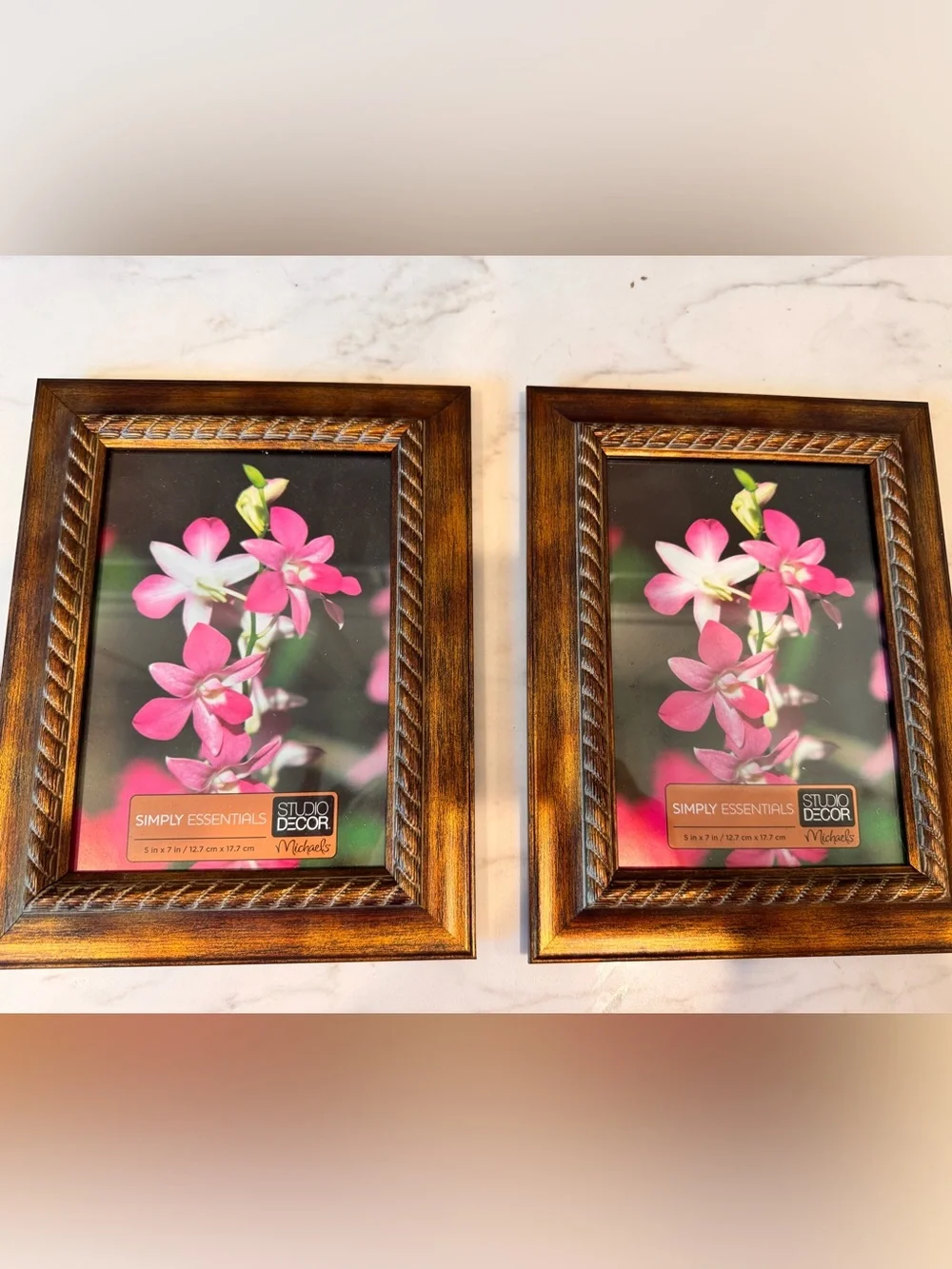 NWT Set 2 Brown Gold Picture Frames 5x7 Photo